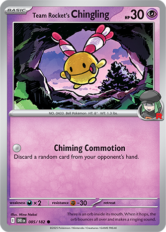 085/182 Team Rocket's Chingling - Destined Rivals - Pokémon card (English)