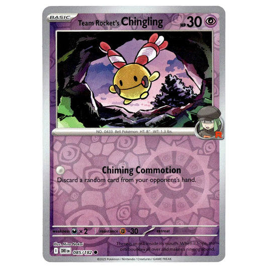 085/182 Team Rocket's Chingling (Reverse Holo) - Destined Rivals - Pokémon card (English)