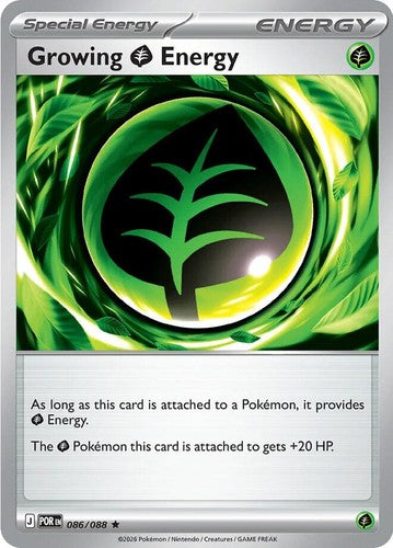 086/088 Growing Energy (Rare/Holo) (Perfect Order) Pokémon card (English)