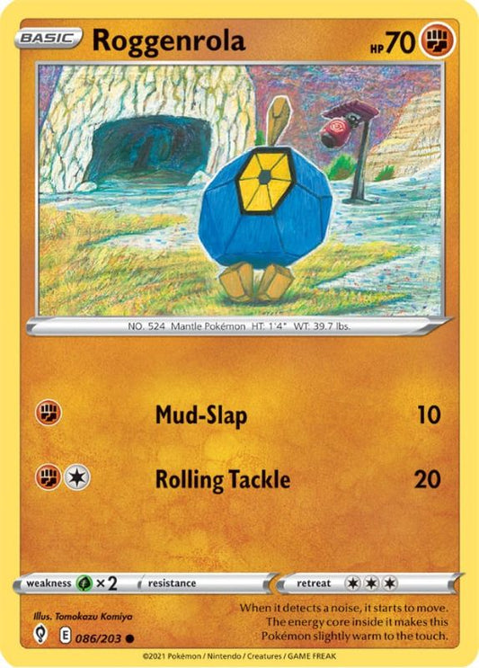 086/203 Roggenrola / Basic / Common (Evolving Skies) English card