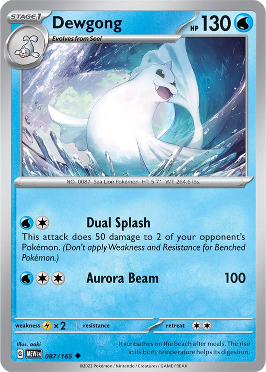 087/165 Dewgong - Pokémon 151 - Pokémon card (English)