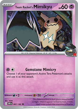 087/182 Team Rocket's Mimikyu - Destined Rivals - Pokémon card (English)
