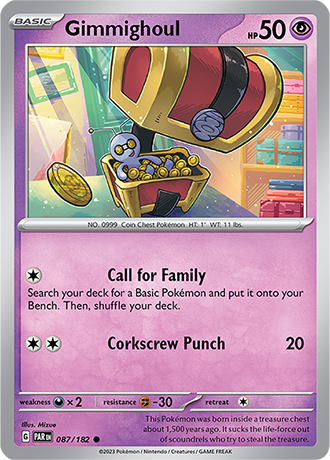 087/182 Gimmighoul / Basic / Common (Paradox Rift) English card