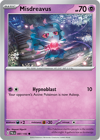 087/193 Misdreavus - Paldea Evolved - Pokémon card (English)