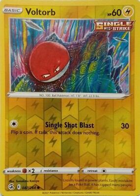 087/264 Voltorb (Reverse Holo) (Fusion Strike) Pokemon card (English)