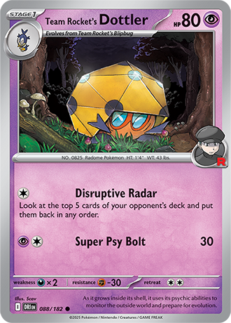 088/182 Team Rocket's Dottler - Destined Rivals - Pokémon card (English)