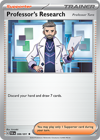 088/091 Professor's Research (Holo) - Supporter - Paldean Fates - Pokémon card (English)