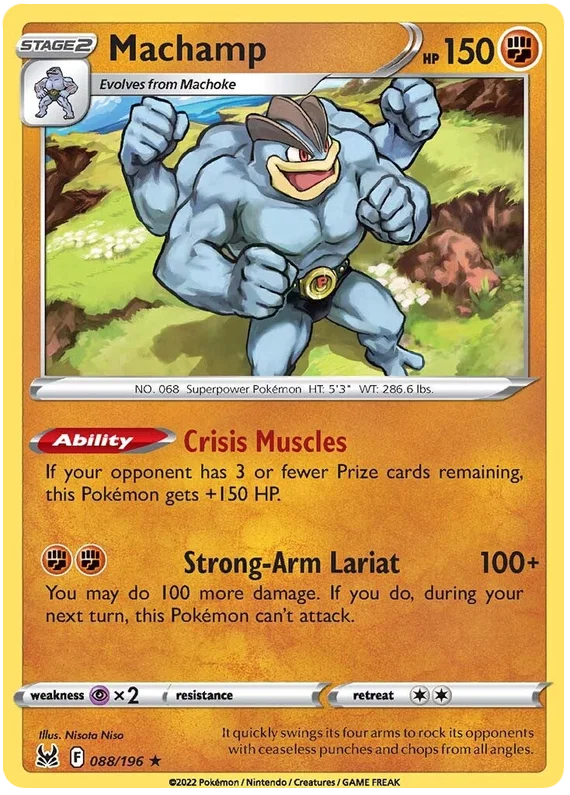 088/196 Machamp (Rare) (Lost Origin) Pokemon card (English)