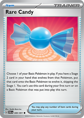 089/091 Rare Candy - Item - Paldean Fates - Pokémon card (English)