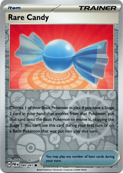 089/091 Rare Candy (Reverse Holo) - Item - Paldean Fates - Pokémon card (English)