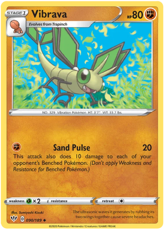 090/189 Vibrava (Drakness Alblaze) Pokemon card (English)