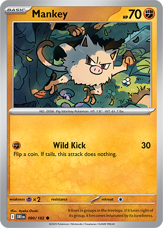 090/182 Mankey - Destined Rivals - Pokémon card (English)
