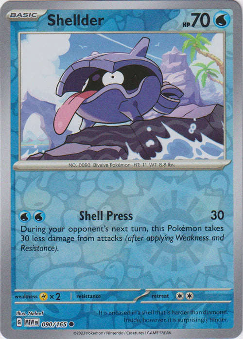 090/165 Shellder (Reverse Holo) - Pokémon 151 - Pokémon card (English)