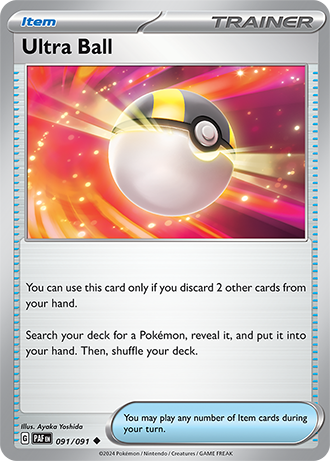 091/091 Ultra Ball / Item / Uncommon (Paldean Fates) English card