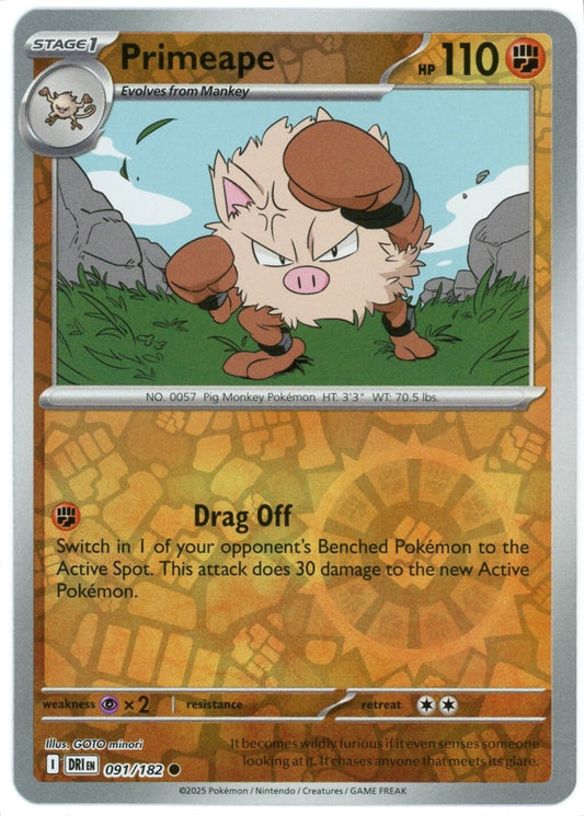 091/182 Primeape (Reverse Holo) - Destined Rivals - Pokémon card (English)
