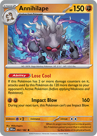 092/182 Annihilape (Holo) - Destined Rivals - Pokémon card (English)