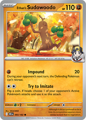 093/182 Ethan's Sudowoodo - Destined Rivals - Pokémon card (English)