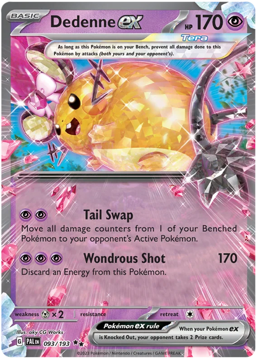 093/193 Dedenne EX (Paldea Evolved) Pokémon card (English)