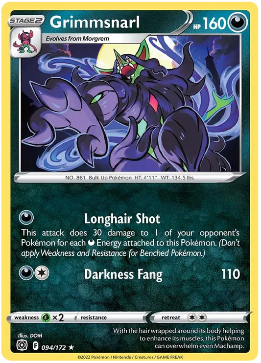 094/172 Grimmsnarl (Rare) (Brilliant Stars) Pokemon card (English)