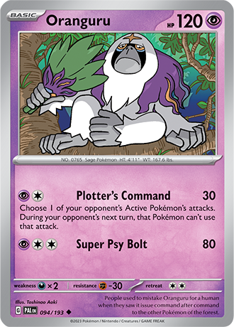 094/193 Oranguru - Paldea Evolved - Pokémon card (English)