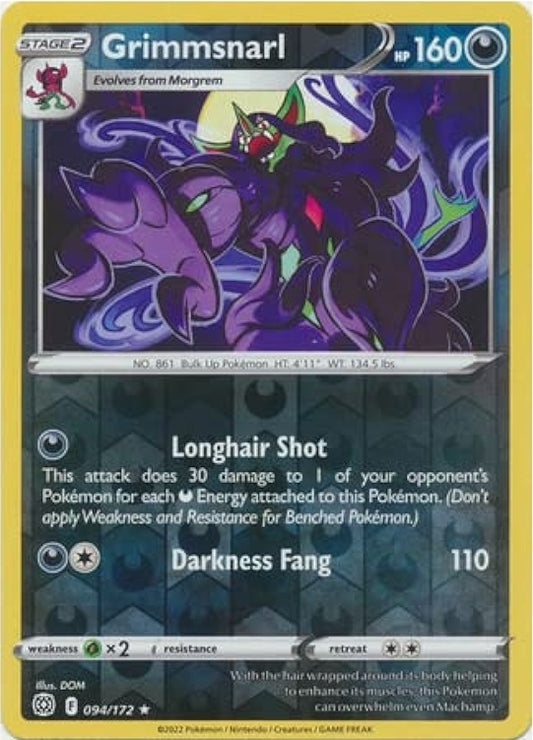 094/172 Grimmsnarl (Reverse Holo) (Rare) (Brilliant Stars) Pokemon card (English)