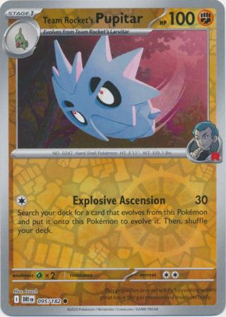 095/182 Team Rocket's Pupitar (Reverse Holo) - Destined Rivals - Pokémon card (English)