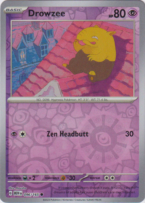 096/165 Drowzee (Reverse Holo) - Pokémon 151 - Pokémon card (English)