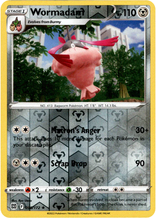 098/172 Wormadam (Reverse Holo) (Rare) (Brilliant Stars) Pokemon card (English)