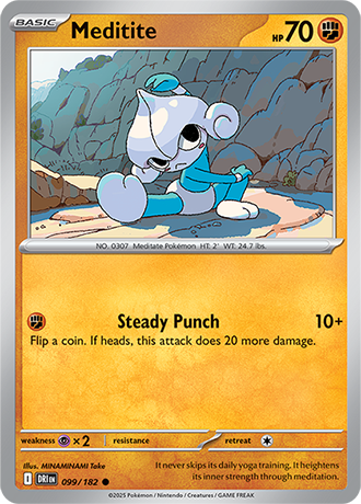 099/182 Meditite - Destined Rivals - Pokémon card (English)