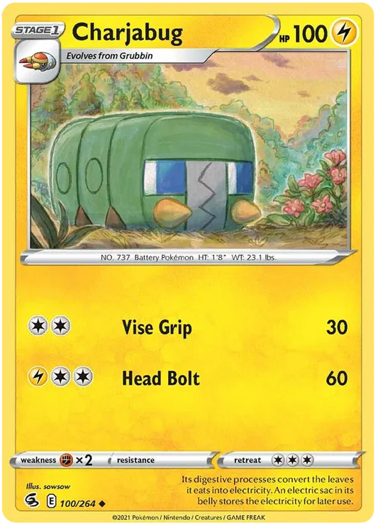 100/264 Charjabug (Fusion Strike) Pokemon card (English)