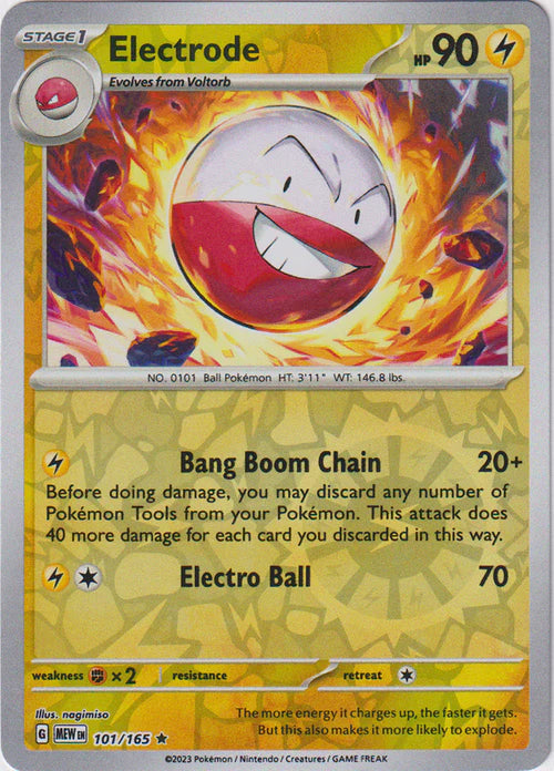 101/165 Electrode (Reverse Holo) - Pokémon 151 - Pokémon card (English)
