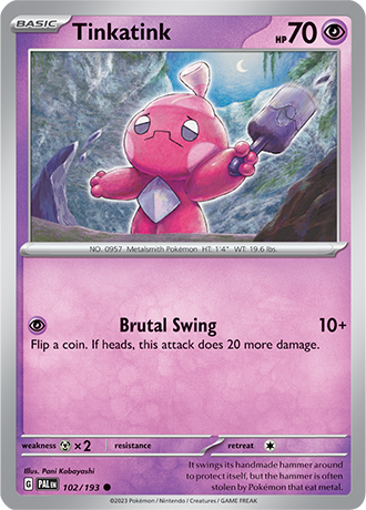 102/193 Tinkatink / Basic / Common (Paldea Evolved) English card