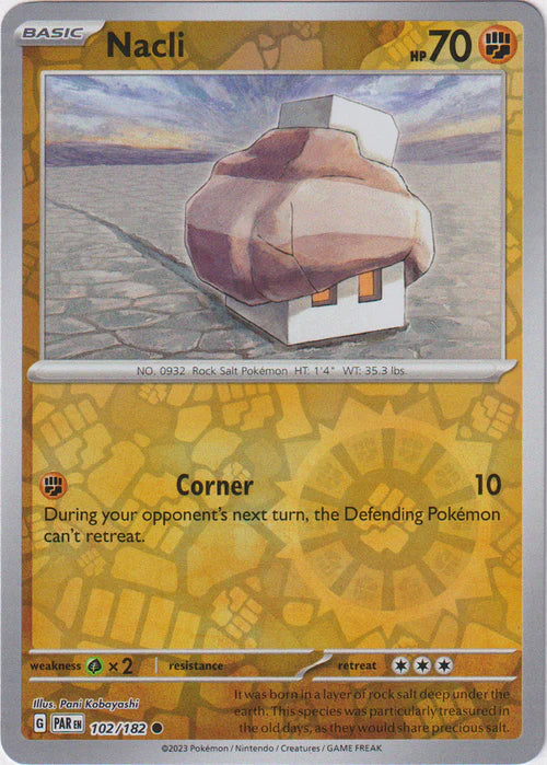 102/182 Nacli (Reverse Holo) / Basic / Common (Paradox Rift) English card