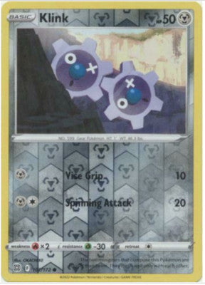 102/172 Klink (Reverse Holo) (Brilliant Stars) Pokemon card (English)