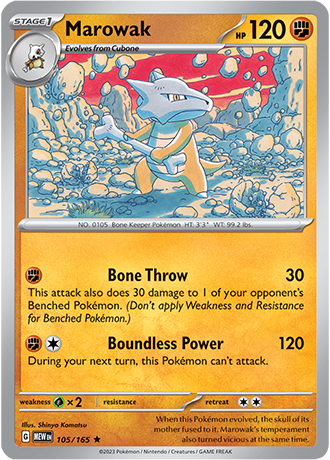 105/165 Marowak (Holo) - Pokémon 151 - Pokémon card (English)