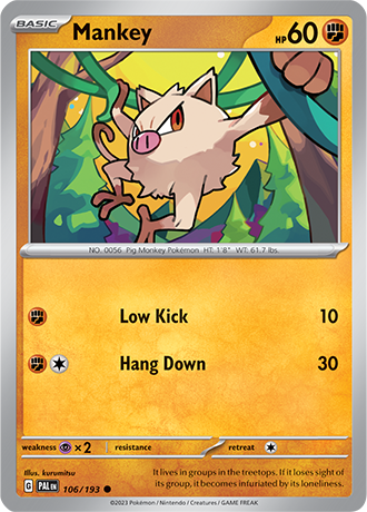 106/193 Mankey - Paldea Evolved - Pokémon card (English)
