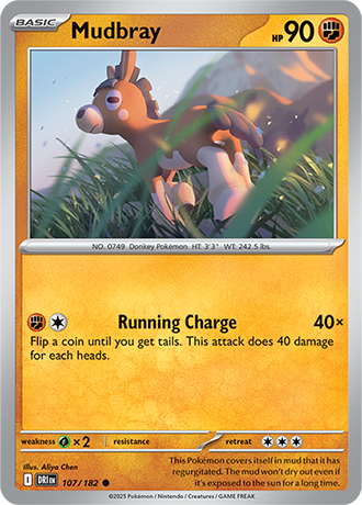 107/182 Mudbray - Destined Rivals - Pokemon card (English)
