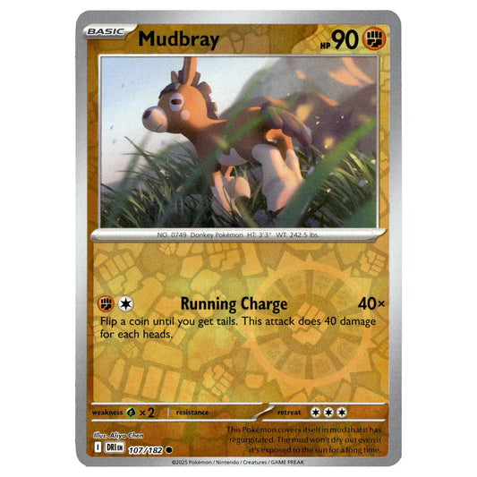 107/182 Mudbray (Reverse Holo) - Destined Rivals - Pokemon card (English)