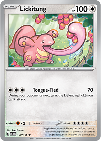 108/165 Lickitung (Pokemon 151) Pokemon card (English)