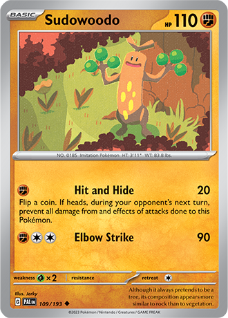 109/193 Sudowoodo - Paldea Evolved - Pokémon card (English)