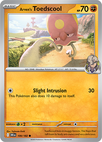 109/182 Arven's Toedscool - Destined Rivals - Pokémon card (English)