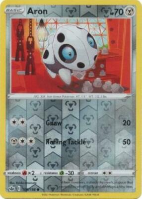 109/198 Aron (Reverse Holo) (Chilling Reign) Pokémon card (English)