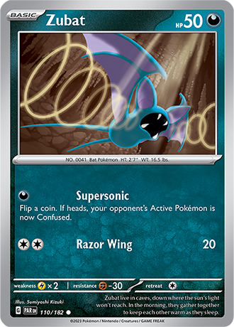 110/182 Zubat / Basic / Common (Paradox Rift) English card