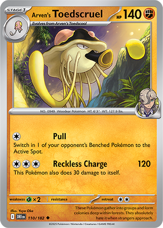 110/182 Arven's Toedscruel - Destined Rivals - Pokemon card (English)
