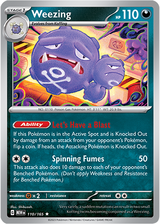 110/165 Weezing (Holo) - Pokémon 151 - Pokémon cards (English)