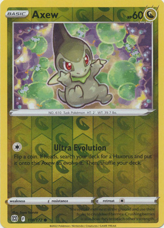 110/172 Axew (Reverse Holo) / Basic / Common (Brilliant Stars) English card