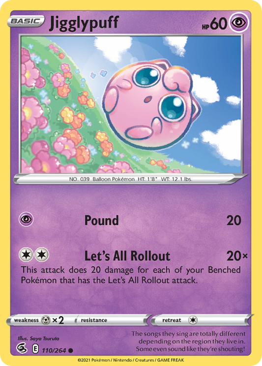 110/264 Jigglypuff / Basic / Common (Fusion Strike) English card