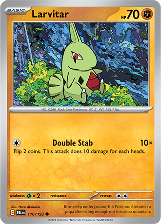 110/193 Larvitar - Paldea Evolved - Pokémon card (English)