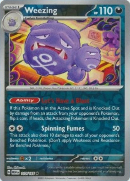 110/165 Weezing (Reverse Holo) - Pokémon 151 - Pokémon cards (English)