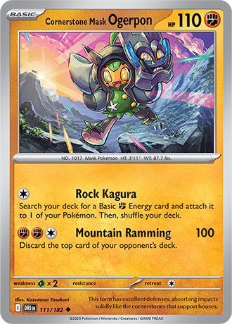 111/182 Cornerstone Mask Ogerpon - Destined Rivals - Pokémon card (English)